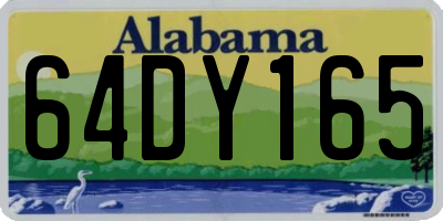 AL license plate 64DY165