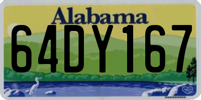 AL license plate 64DY167