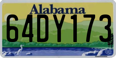 AL license plate 64DY173