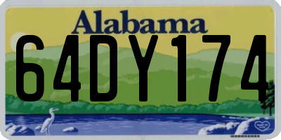 AL license plate 64DY174