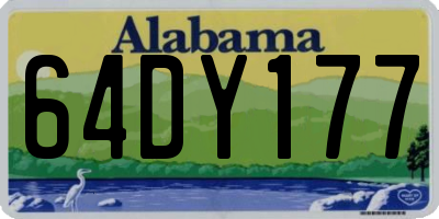 AL license plate 64DY177