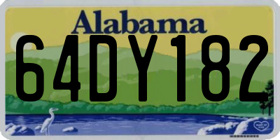 AL license plate 64DY182