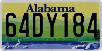 AL license plate 64DY184