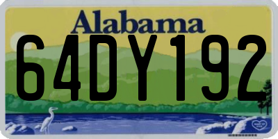AL license plate 64DY192