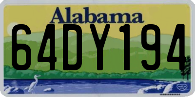 AL license plate 64DY194