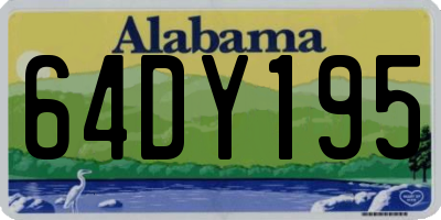 AL license plate 64DY195