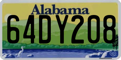 AL license plate 64DY208