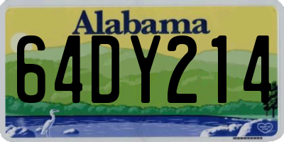 AL license plate 64DY214
