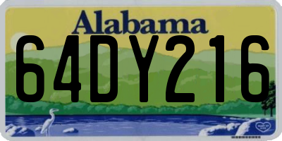 AL license plate 64DY216