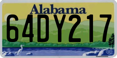 AL license plate 64DY217