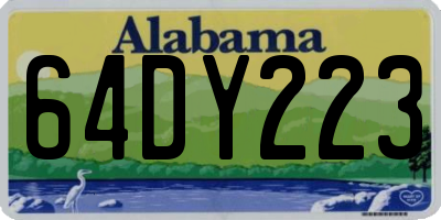 AL license plate 64DY223