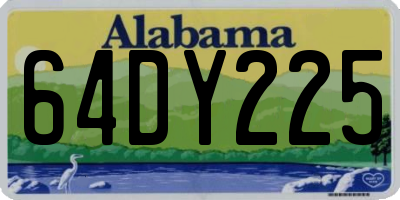 AL license plate 64DY225