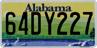 AL license plate 64DY227