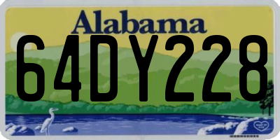 AL license plate 64DY228