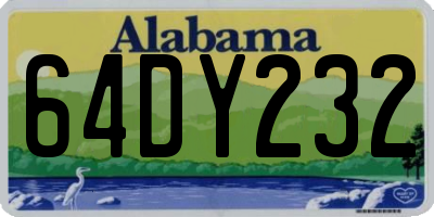 AL license plate 64DY232