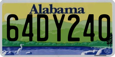AL license plate 64DY240