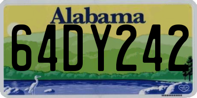 AL license plate 64DY242