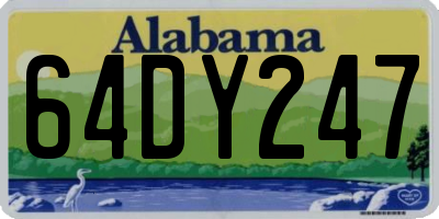 AL license plate 64DY247