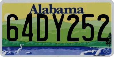 AL license plate 64DY252