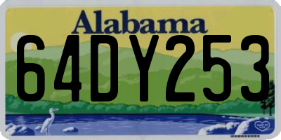 AL license plate 64DY253