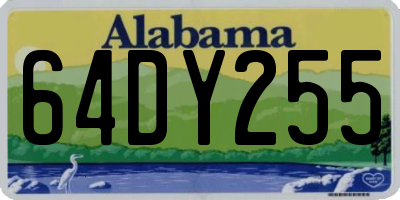 AL license plate 64DY255