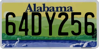AL license plate 64DY256