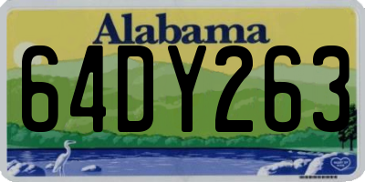 AL license plate 64DY263