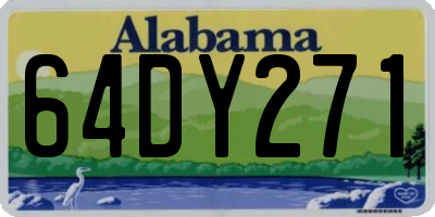 AL license plate 64DY271