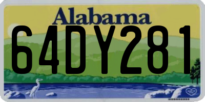 AL license plate 64DY281