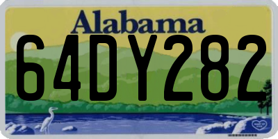 AL license plate 64DY282