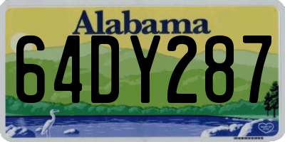 AL license plate 64DY287