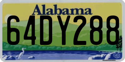 AL license plate 64DY288