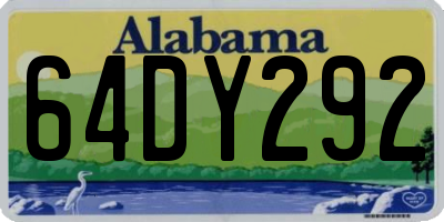 AL license plate 64DY292
