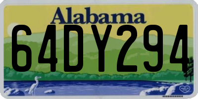 AL license plate 64DY294