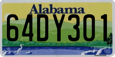 AL license plate 64DY301