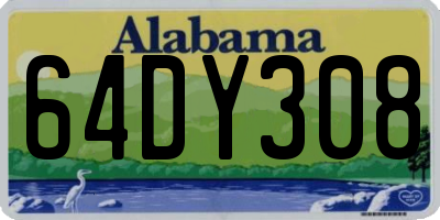 AL license plate 64DY308