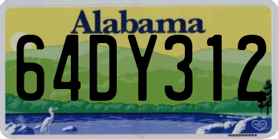 AL license plate 64DY312