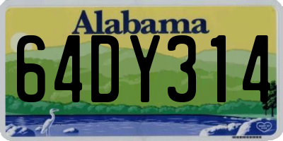 AL license plate 64DY314