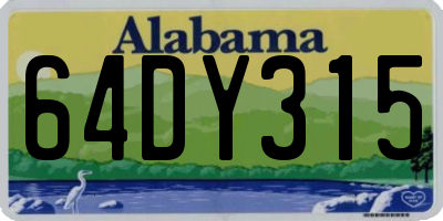 AL license plate 64DY315