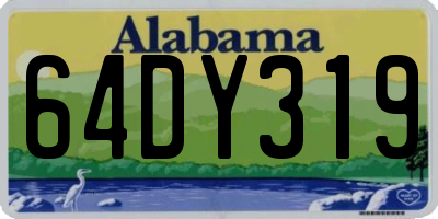 AL license plate 64DY319