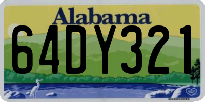 AL license plate 64DY321