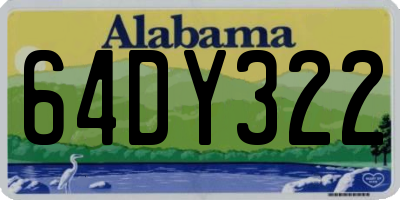 AL license plate 64DY322