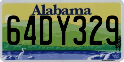 AL license plate 64DY329