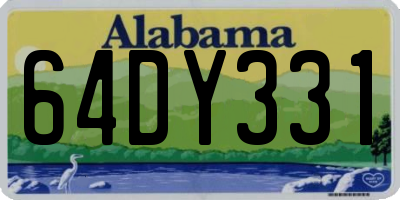 AL license plate 64DY331