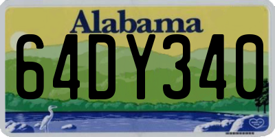 AL license plate 64DY340