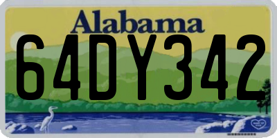 AL license plate 64DY342