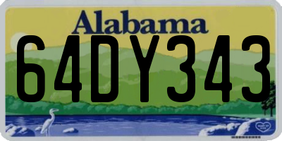 AL license plate 64DY343