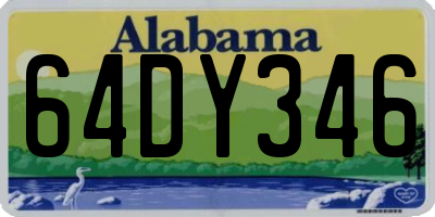 AL license plate 64DY346