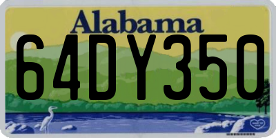 AL license plate 64DY350
