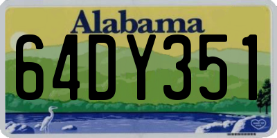 AL license plate 64DY351